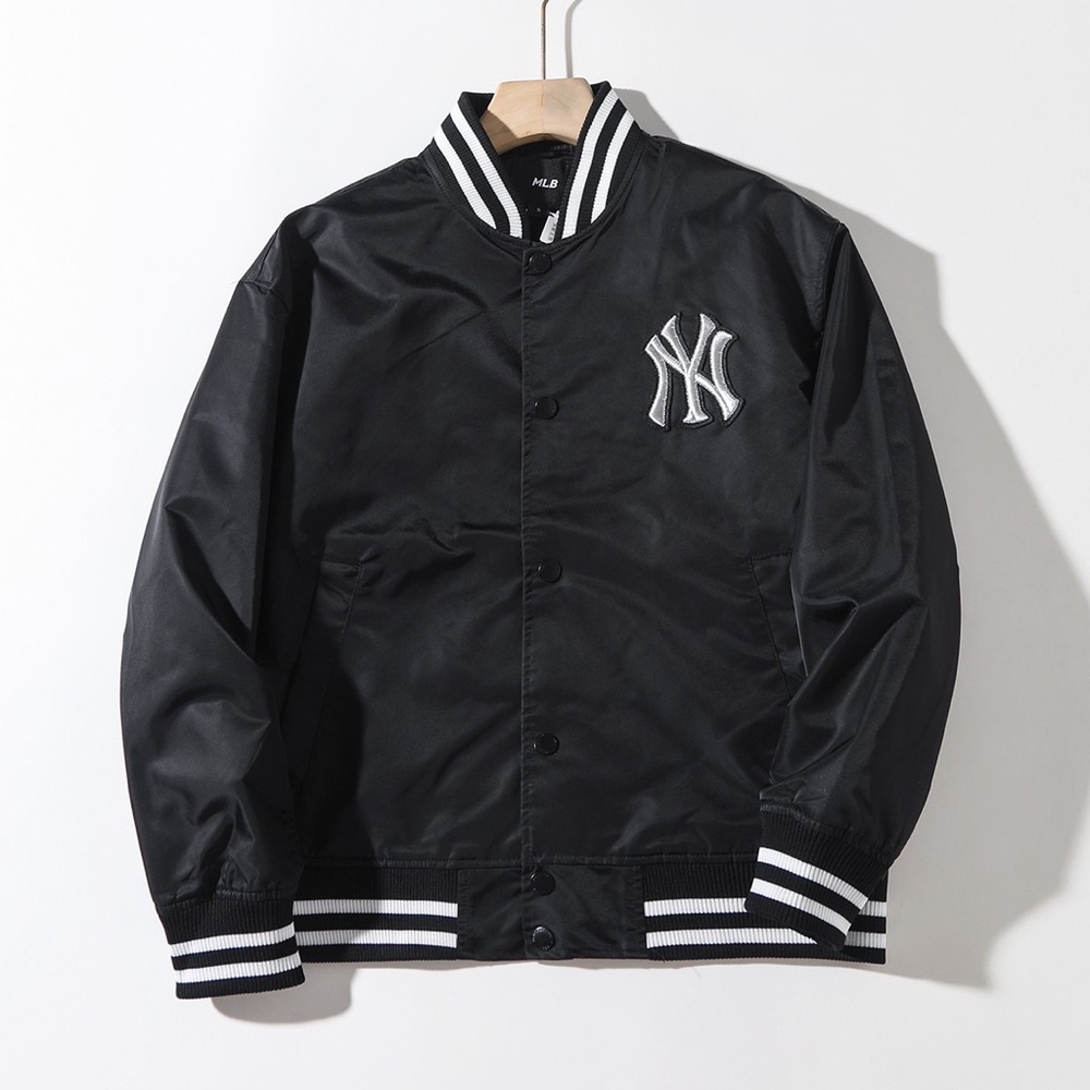 MLB Black and White Varsity Jacket